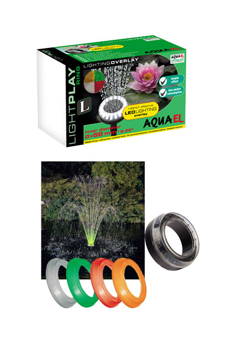 Набор цветных светящихся насадок AQUAEL Light Play Ring L для PFN 7500/10000