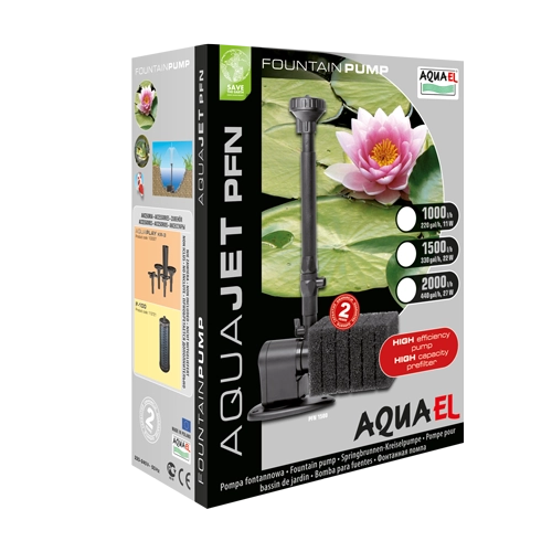 Насос фонтанный AQUAEL AQUAJET PFN 1000 с губкой с регулятором производительности